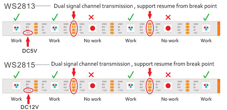 WS2815 dual data signal